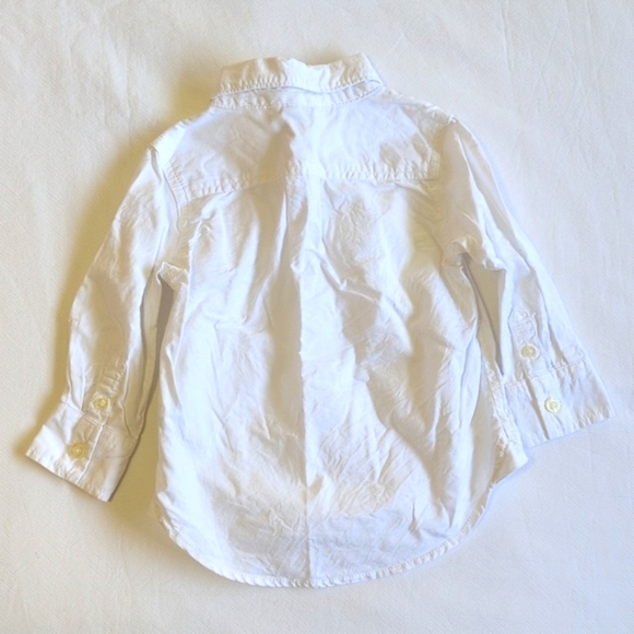 babyGap brannan bear white cotton button down shirt 12-18 months baby boy - Picture 6 of 6